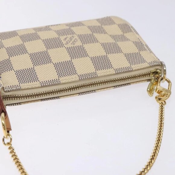 LOUIS VUITTON Damier Azur Mini Pochette Accessoires Pouch Auth - Picture 7 of 16